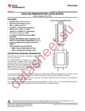 SN74LVC245ADWE4 datasheet  